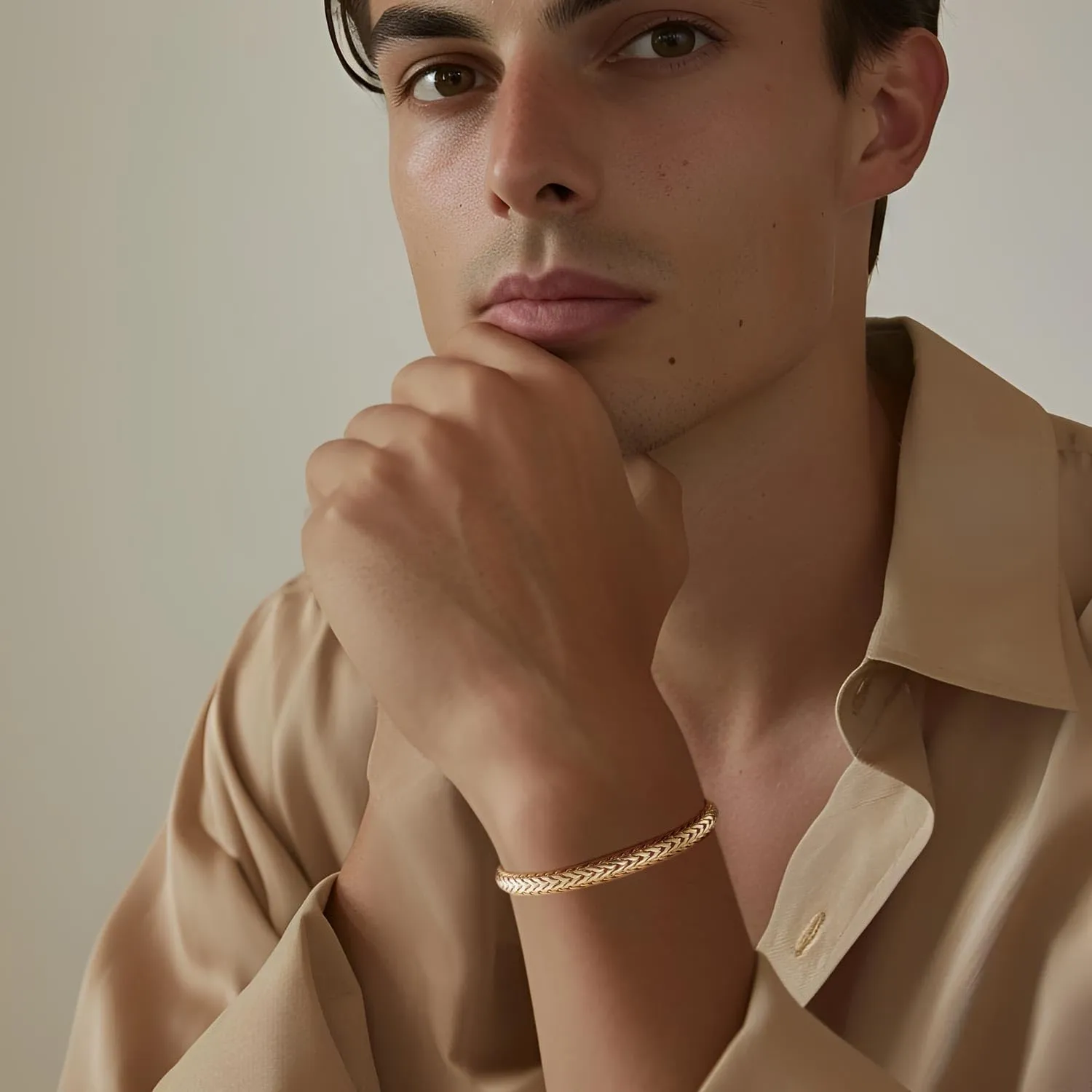 14K Gold Bracelets for Women Mens bracelet Link Foxtail 14K Gold Chain Bracelets for Women Trendy Dainty Bracelets for women 6.5-9in