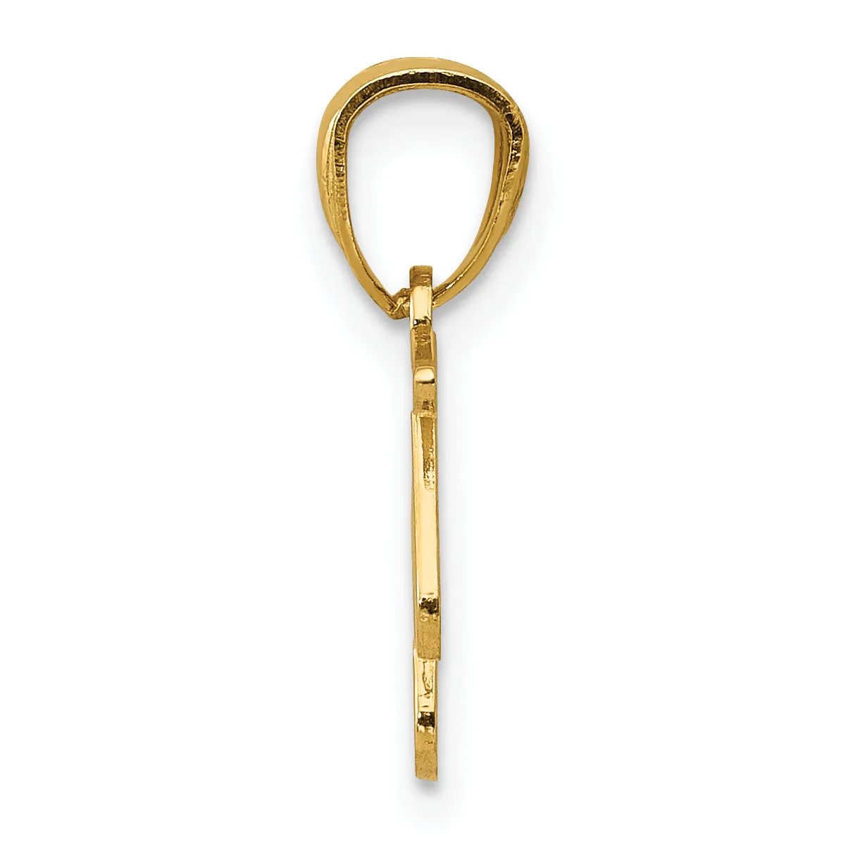 14K Gold Polished Music Notes Pendant  Elegant Themed Design by Sophia Jewelers