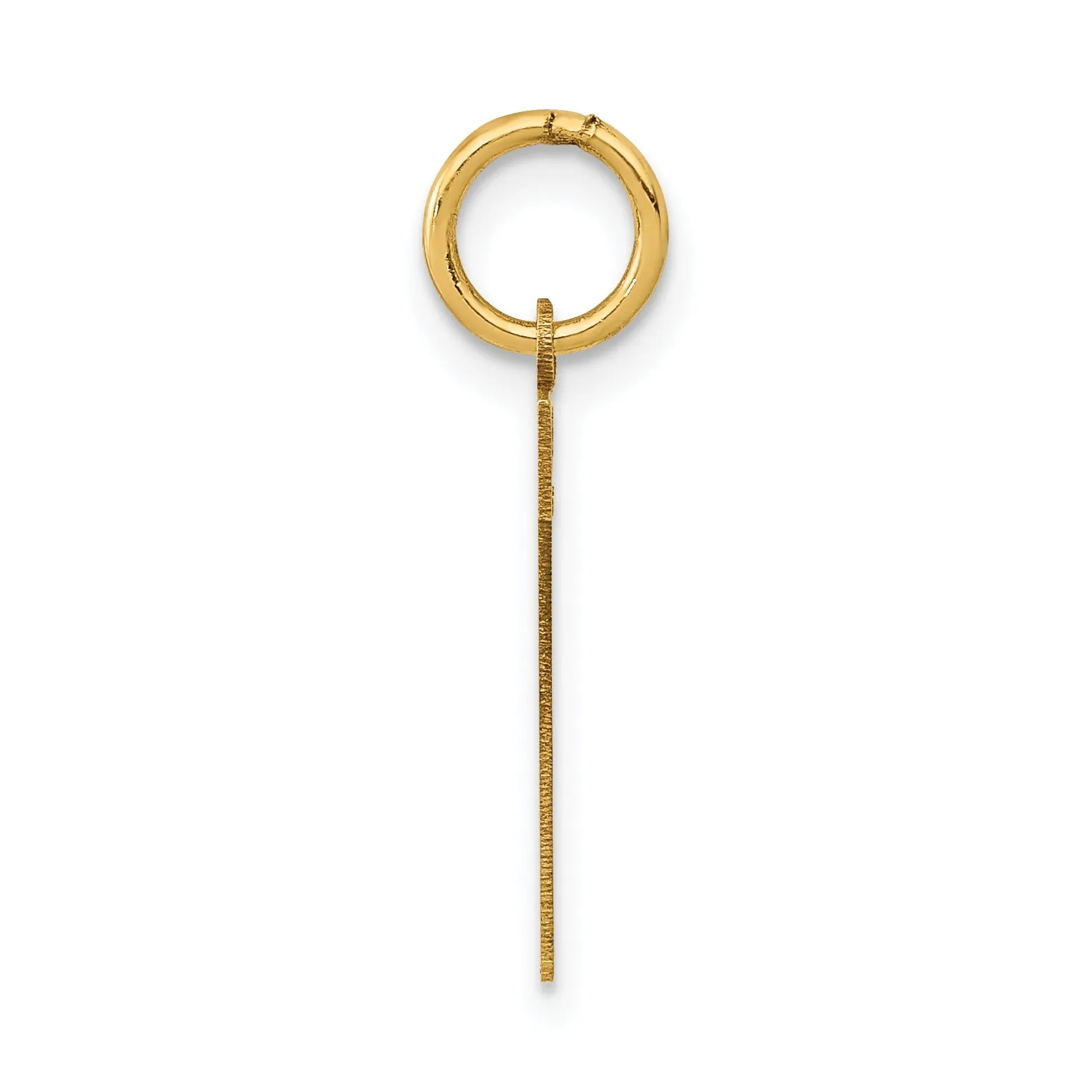 14K Gold Polished Number 7 Charm  Laser Cut, Medium Size