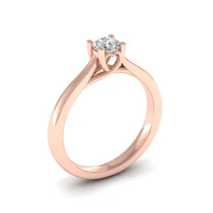 18ct Gold 0.25ct Diamond 'Cariad' Solitaire Engagement Ring. 18ct Rose, Yellow or White Gold.