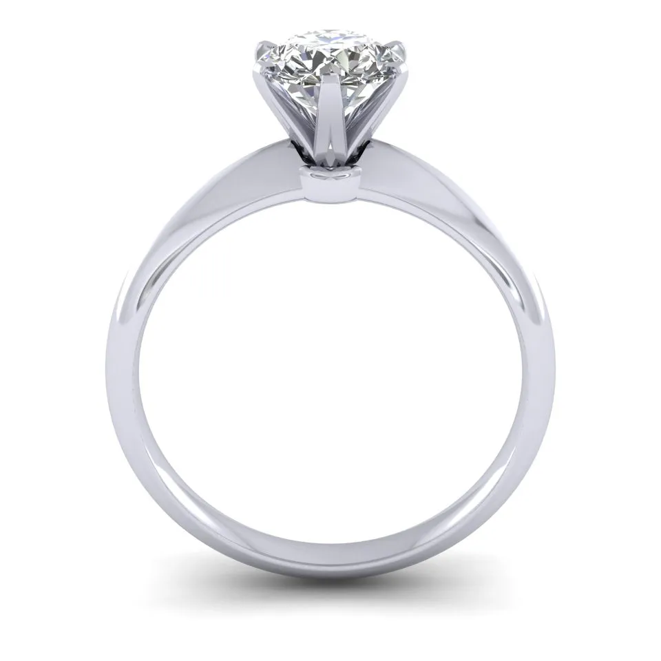 18ct White Gold Tiffany Style 1.30ct Diamond Solitaire Engagement Ring H/Si. 18ct Rose, Yellow or White Gold.