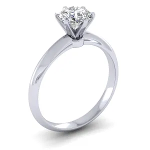 18ct White Gold Tiffany Style 1.30ct Diamond Solitaire Engagement Ring H/Si. 18ct Rose, Yellow or White Gold.