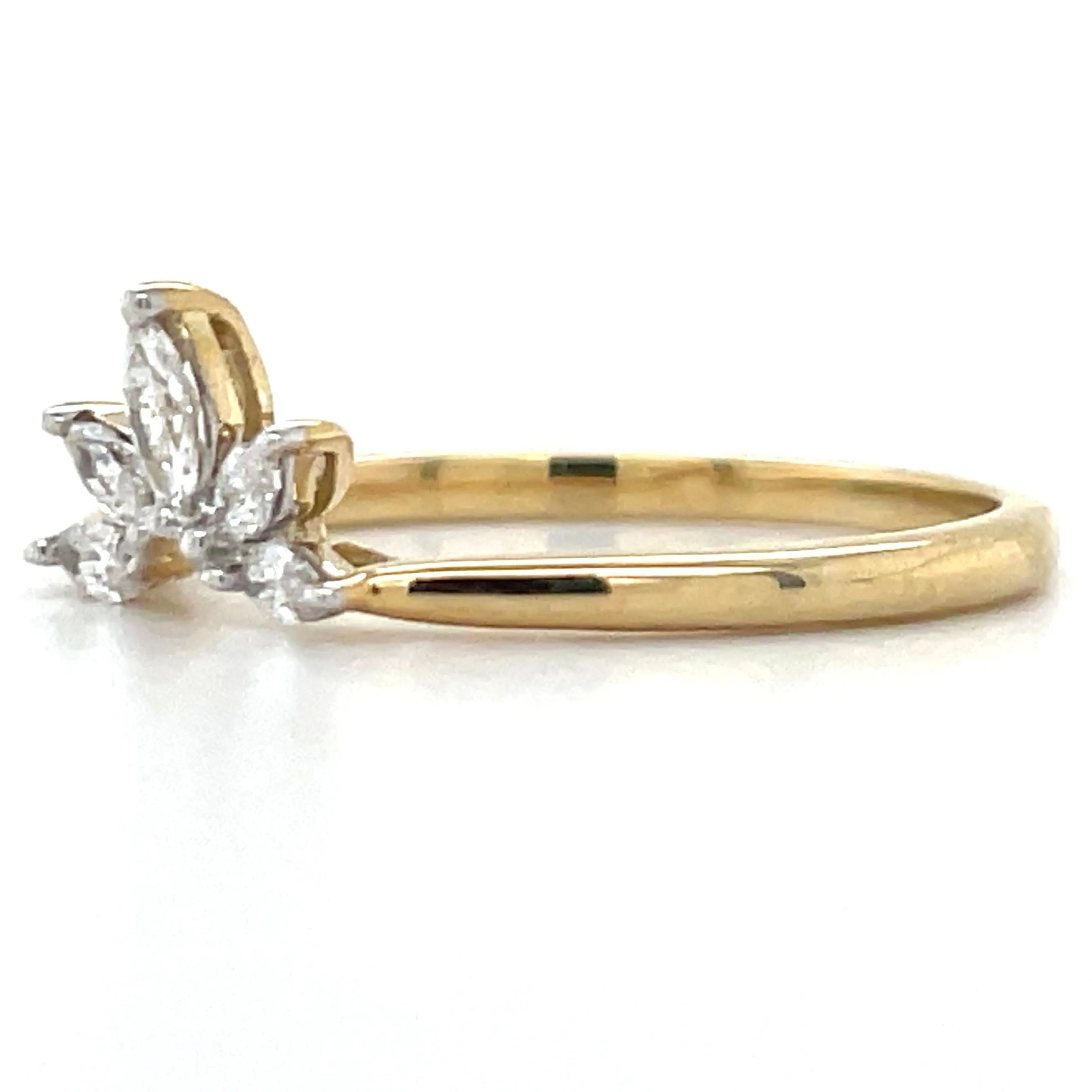 18ct Yellow Gold 0.18ct Laboratory Grown Diamond Crown Ring