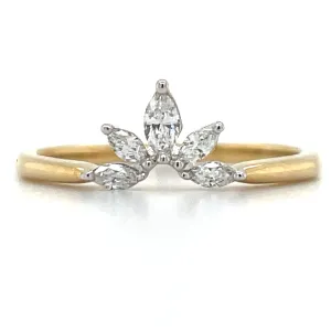 18ct Yellow Gold 0.18ct Laboratory Grown Diamond Crown Ring