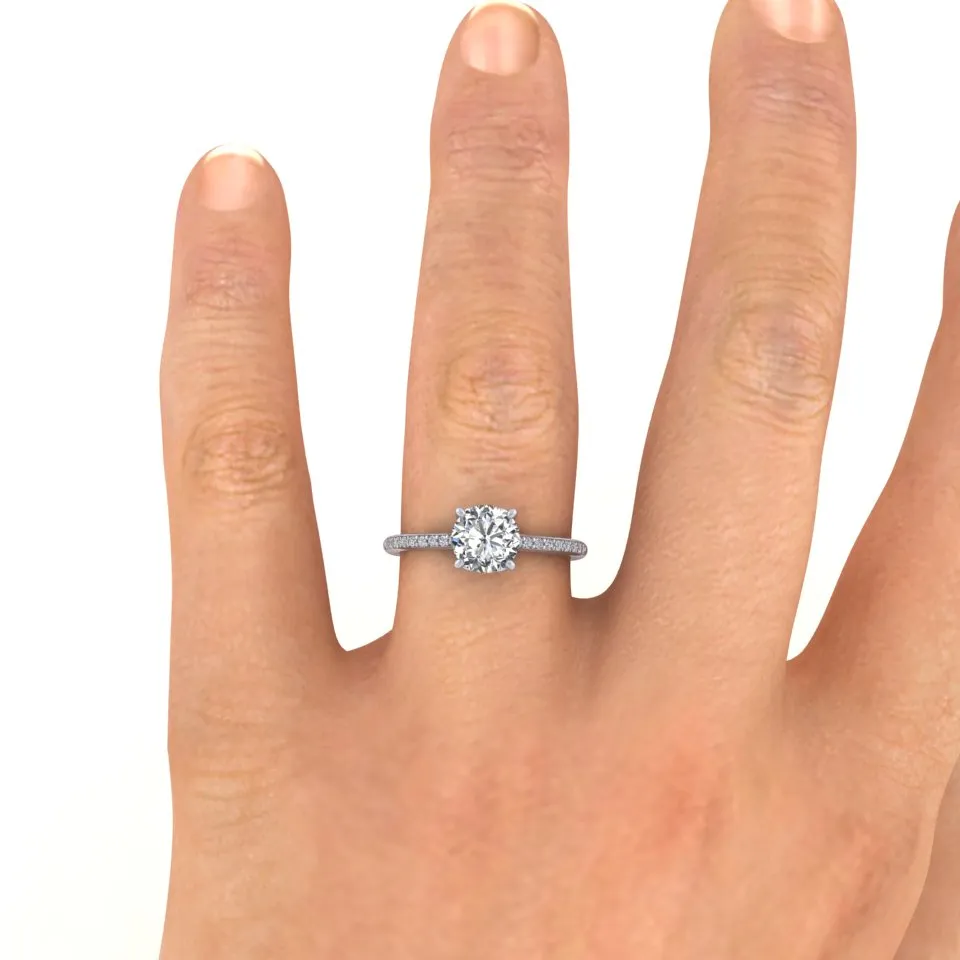 18ct Yellow Gold 1.20ct Diamond 'Forever' Solitaire Engagement Ring.