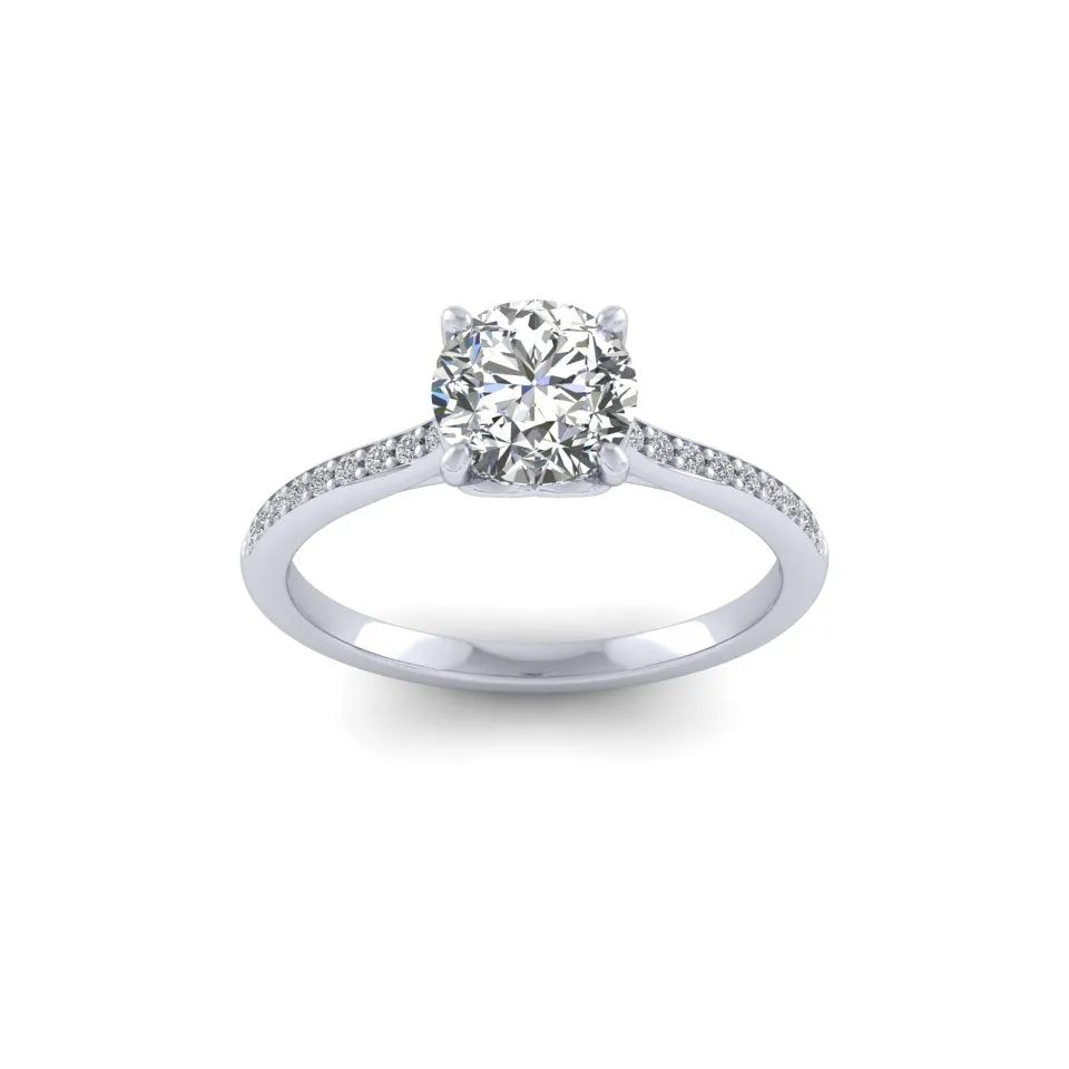 18ct Yellow Gold 1.20ct Diamond 'Forever' Solitaire Engagement Ring.