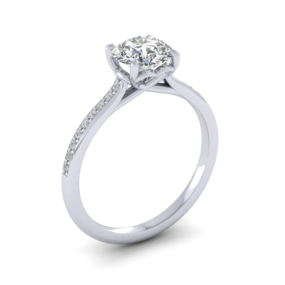 18ct Yellow Gold 1.20ct Diamond 'Forever' Solitaire Engagement Ring.