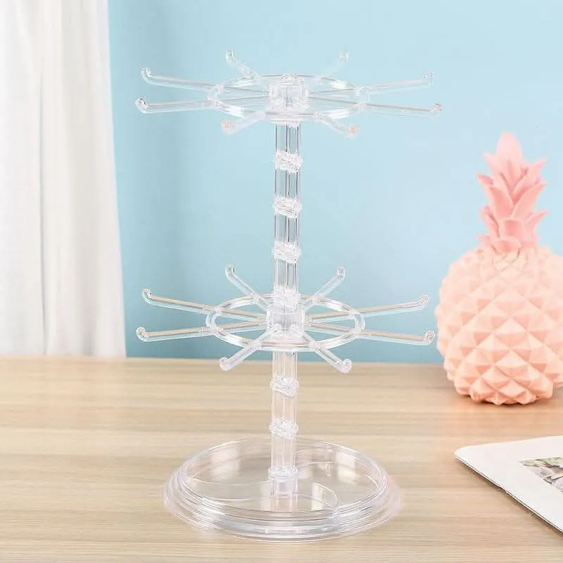 2-Tier Rotating Jewelry Display Organizer – Spacious & Stylish Storage