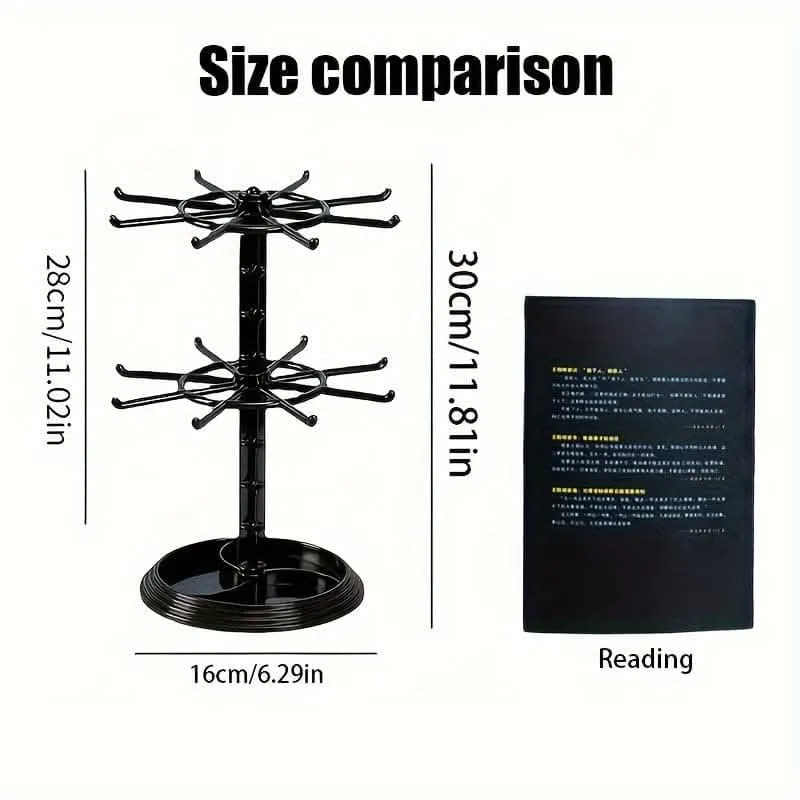 2-Tier Rotating Jewelry Display Organizer – Spacious & Stylish Storage