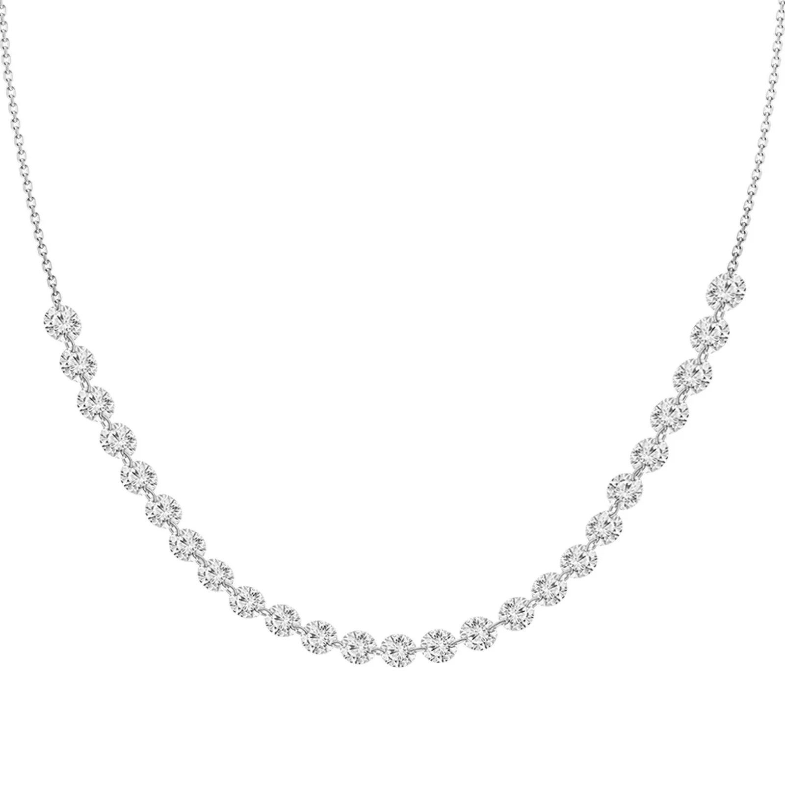25 Floating Diamond Solitaire Necklace