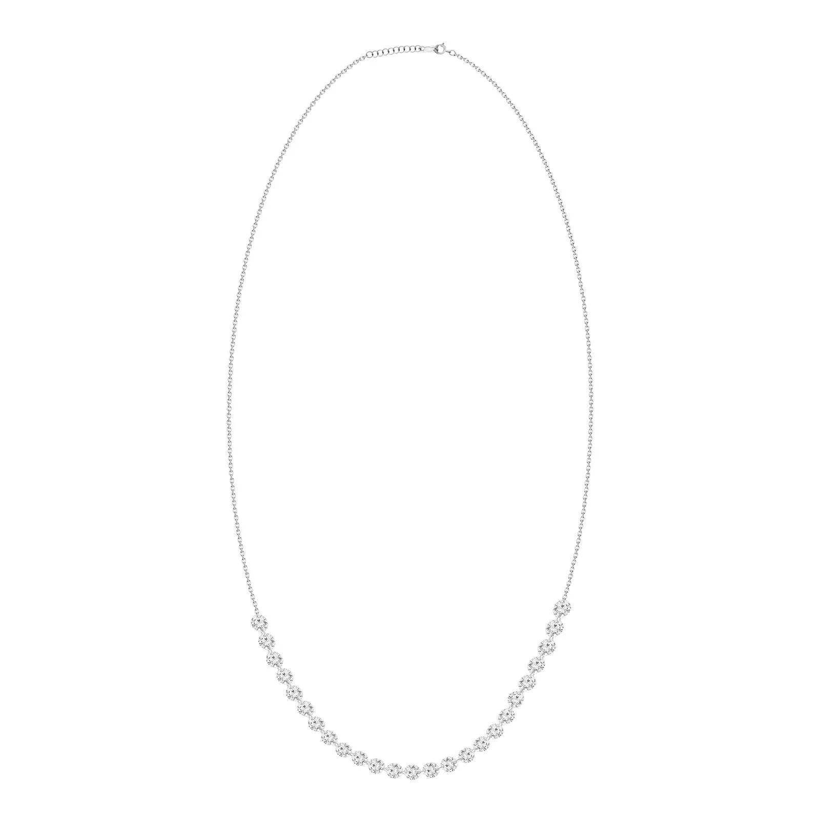 25 Floating Diamond Solitaire Necklace