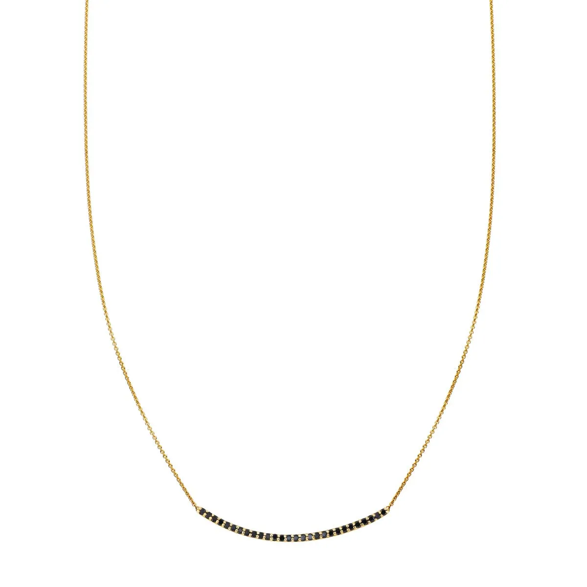 28 Black Diamond Arch Necklace