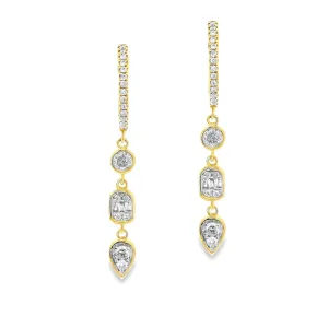 .47ct 14k Yellow Gold Diamond Drop Earrings