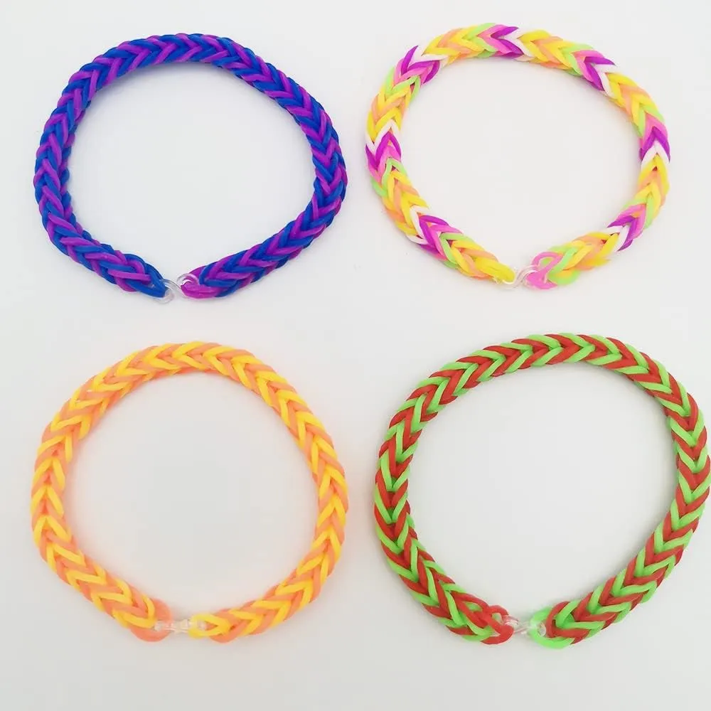 500 Pack S Clips Loom Rubber Bands Clips Plastic Connectors Refills Clips for Loom Bracelets DIY Bracelet Making Loom Band (Transparent)