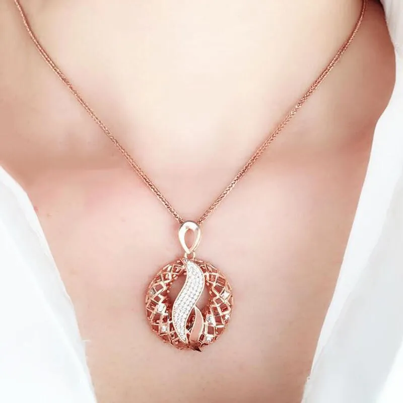 585 purple gold neckalce for women