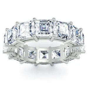 7.00 cttw Asscher Cut Shared Prong Diamond Eternity Band