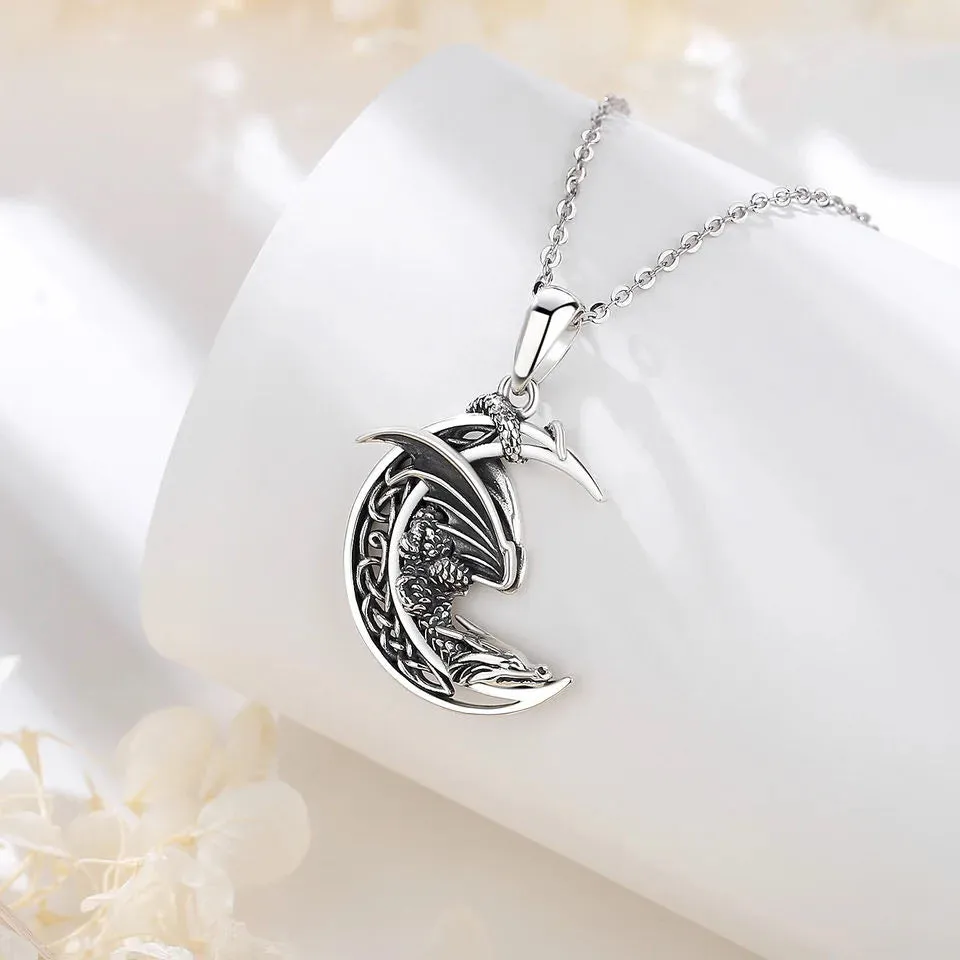 .925 Sterling Silver Dragon Necklaces