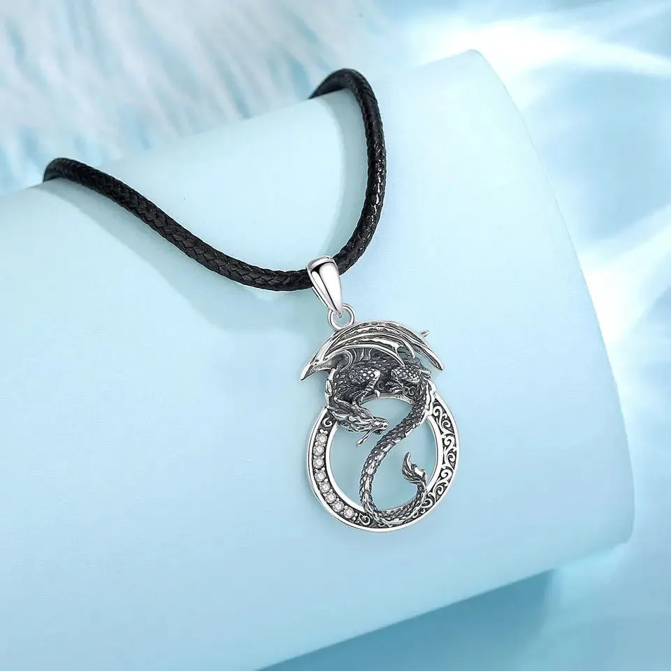 .925 Sterling Silver Dragon Necklaces