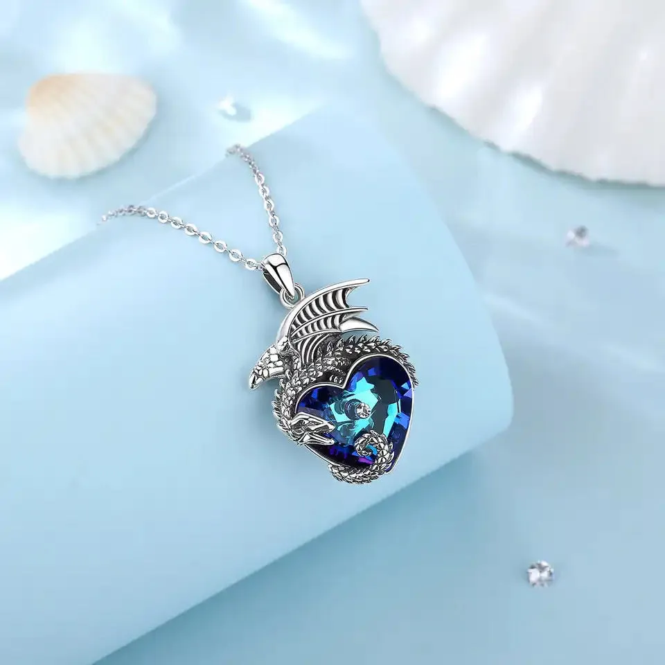 .925 Sterling Silver Dragon Necklaces