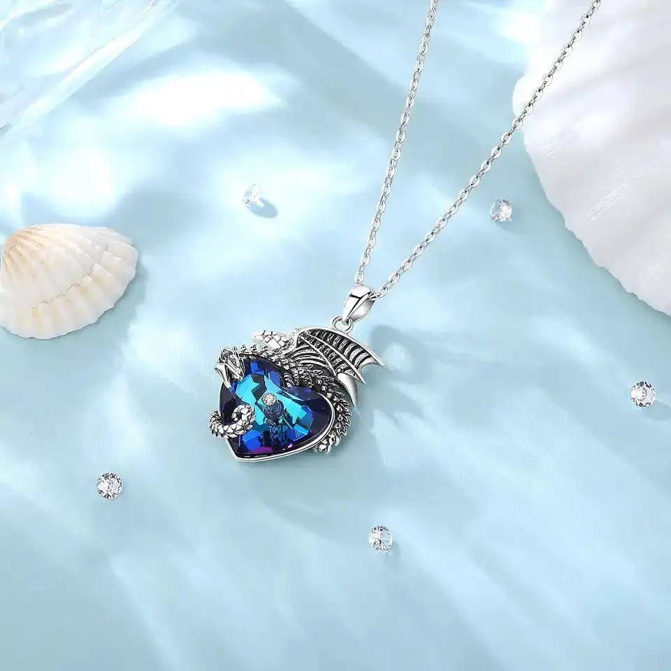 .925 Sterling Silver Dragon Necklaces
