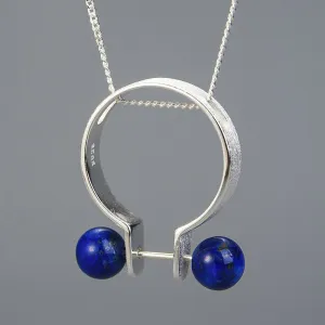 925 Sterling Silver Natural Lapis Lazuli Fine Jewelry Minimalist Style Rings