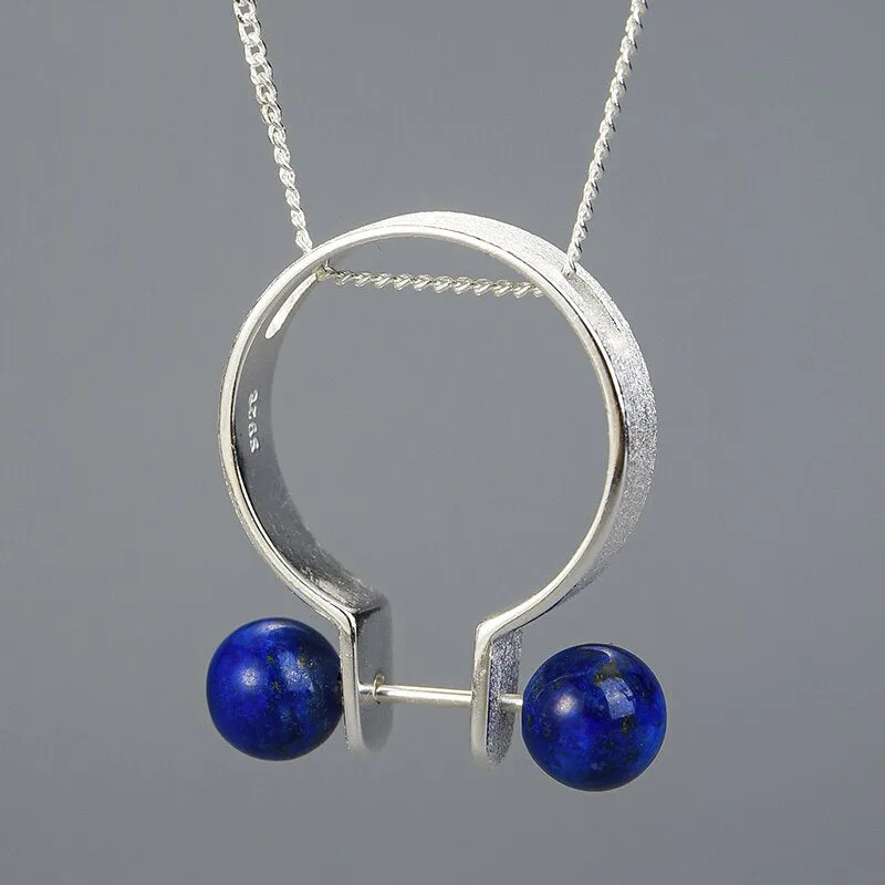 925 Sterling Silver Natural Lapis Lazuli Fine Jewelry Minimalist Style Rings