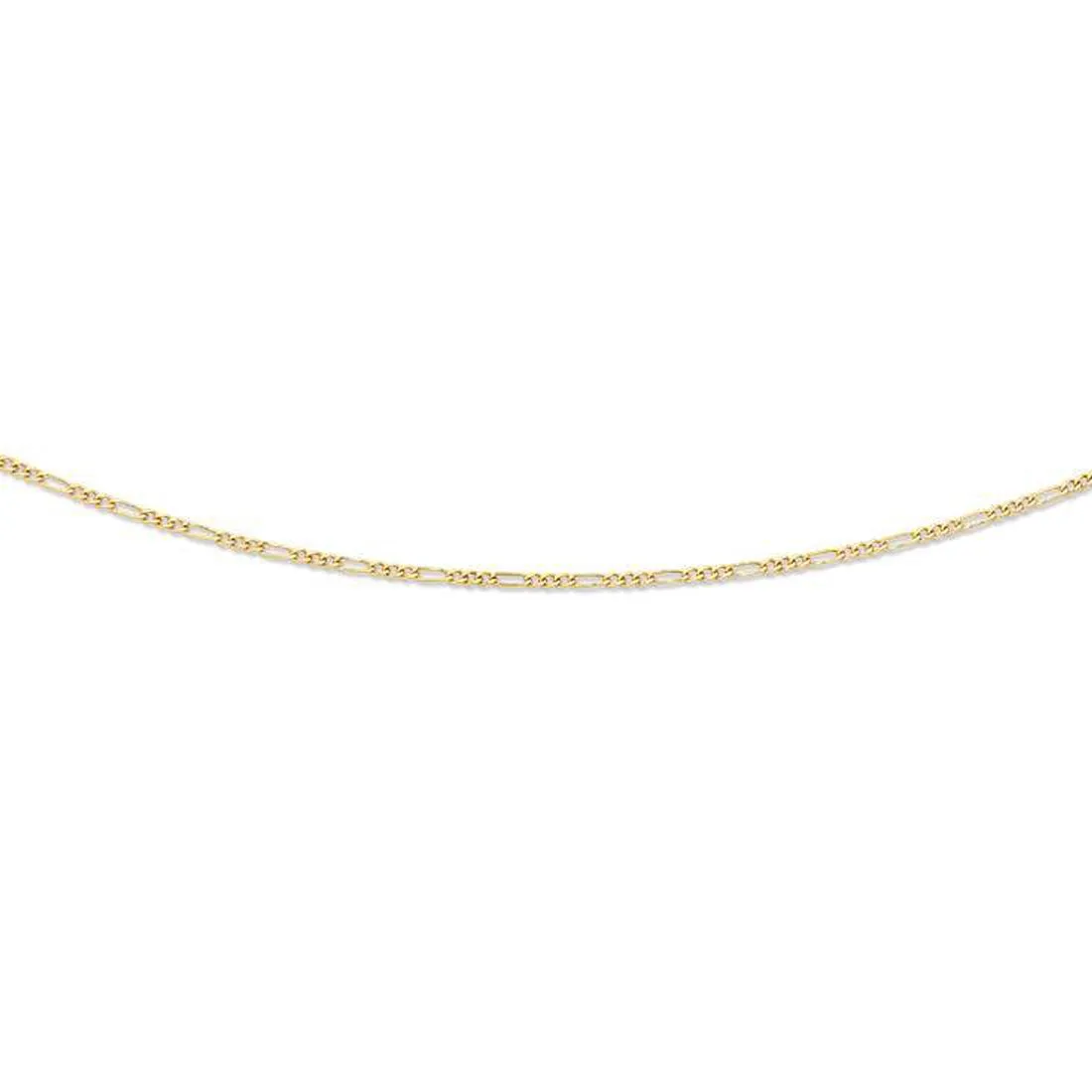 9ct Yellow Gold 45cm Figaro Necklace