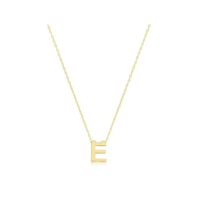 9ct Yellow Gold Initial Necklace NK435/E