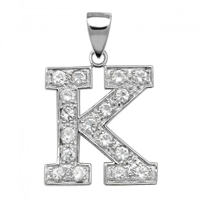 Acotis Silver Pendant Zirconia Initial G6127/K