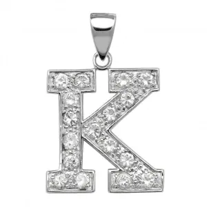 Acotis Silver Pendant Zirconia Initial G6127/K