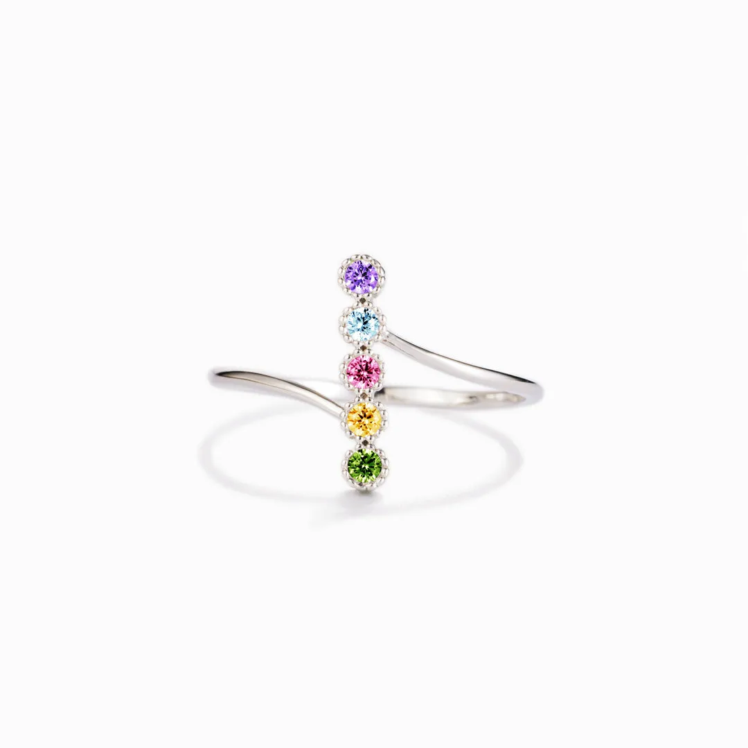 Amazing Strong Beautiful Mom Dots Ring