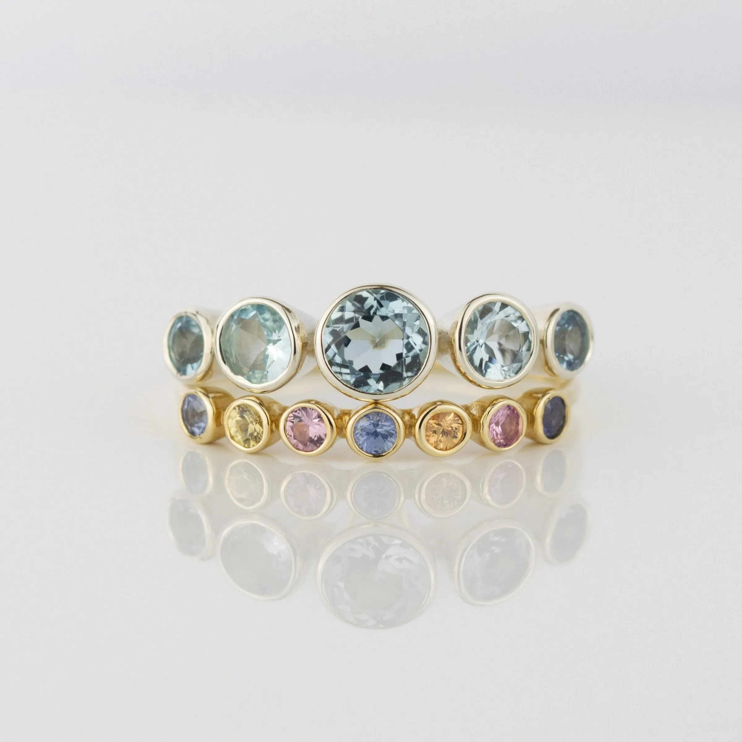 Aquamarine White Gold Power Ring