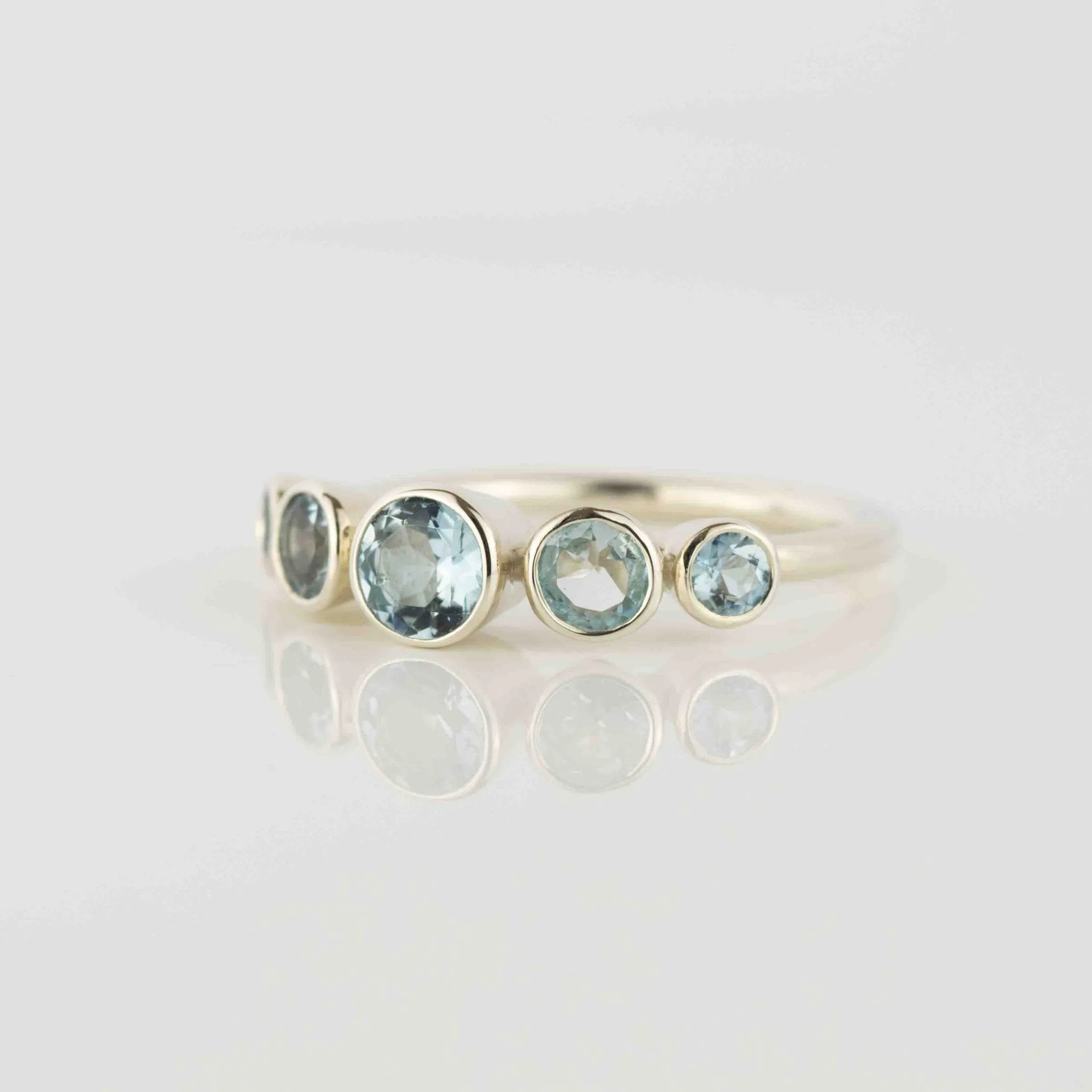 Aquamarine White Gold Power Ring