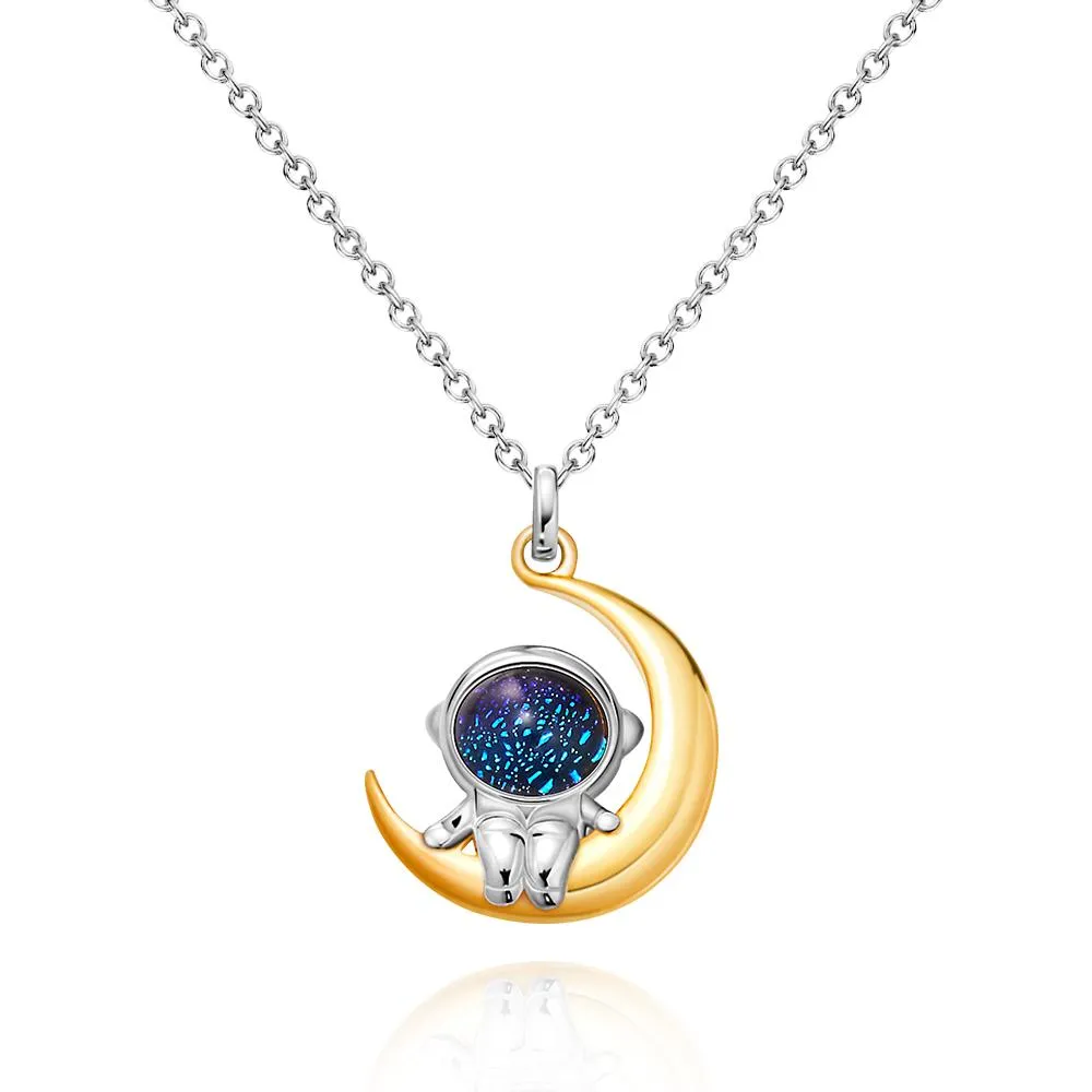 Astronaut Necklace Matching Couple Necklace