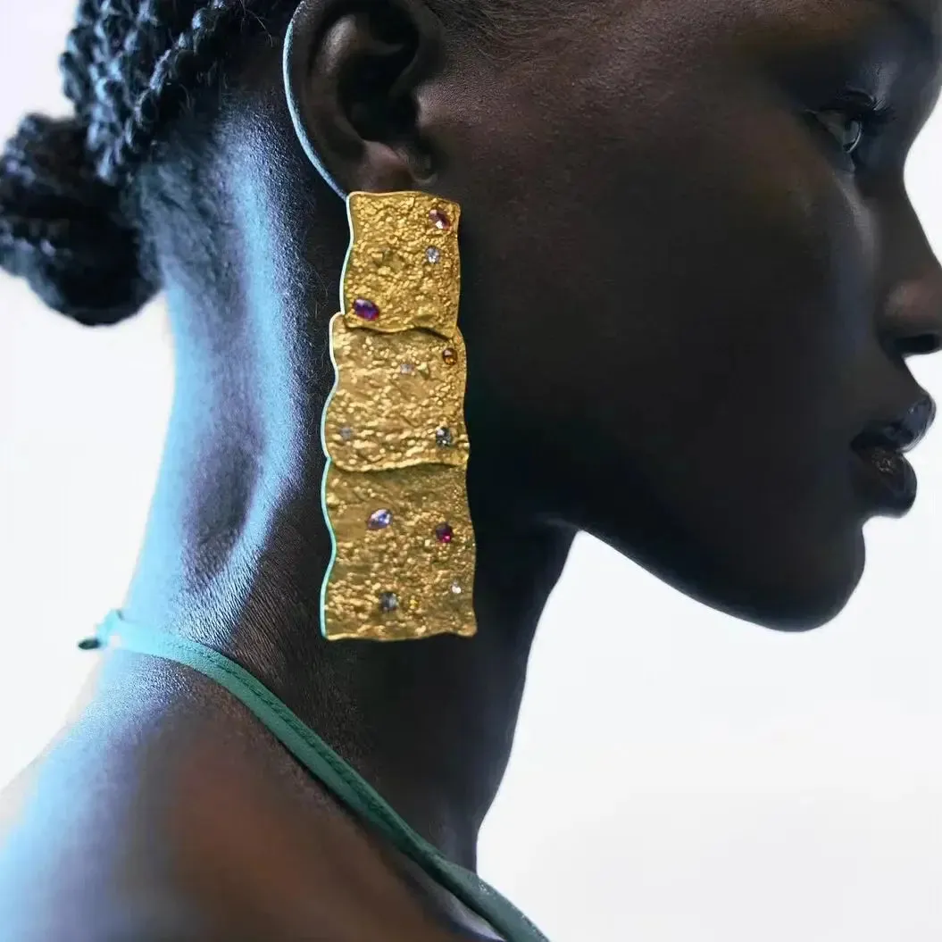 Auric Gemstone Cascade Earrings