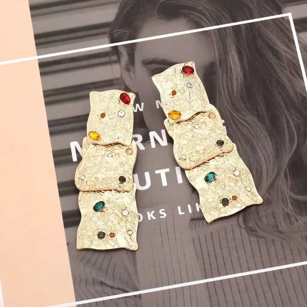 Auric Gemstone Cascade Earrings
