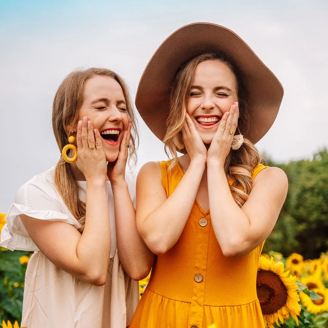 Badass Besties Matching Minimalist Wave Rings