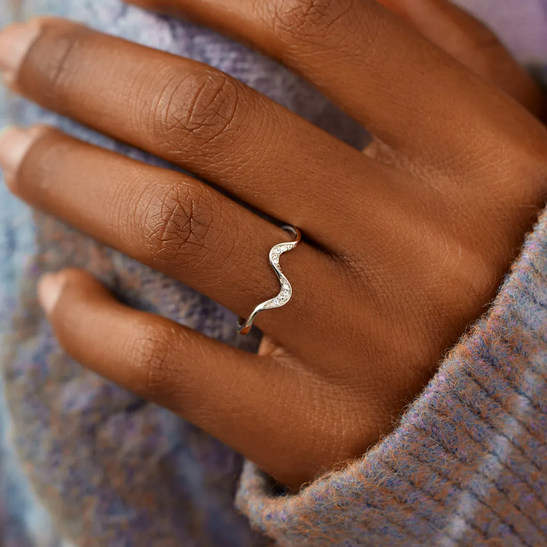 Badass Besties Matching Minimalist Wave Rings