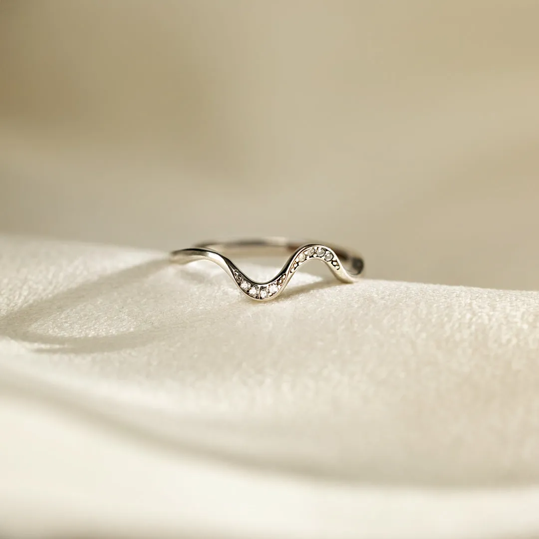 Badass Besties Matching Minimalist Wave Rings