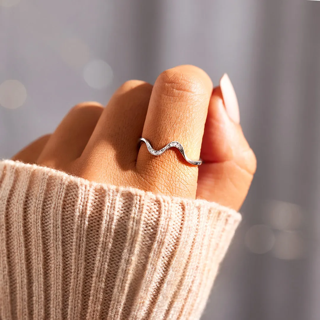 Badass Besties Matching Minimalist Wave Rings