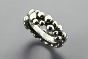 Beaded band - sterling silver