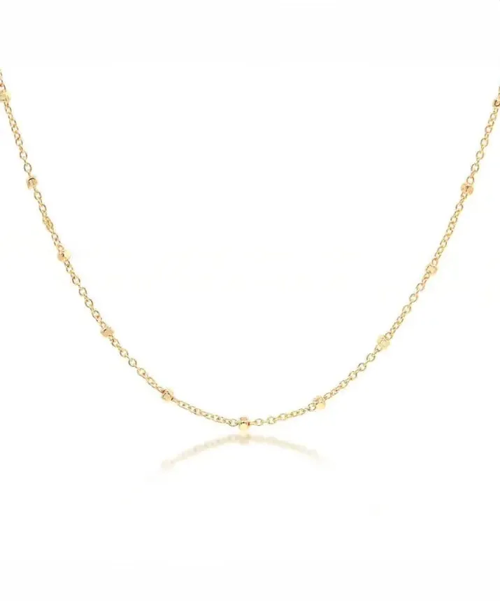 Beaded Minimalist Necklace - Gold