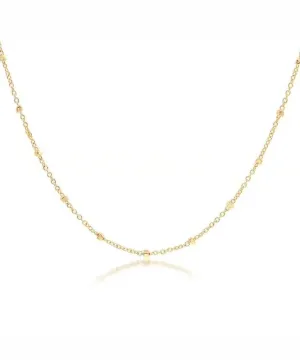 Beaded Minimalist Necklace - Gold