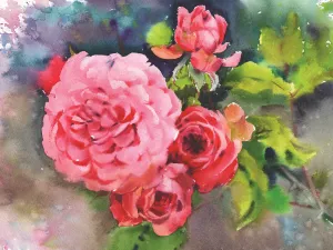 Beautiful Flowers. Watercolor