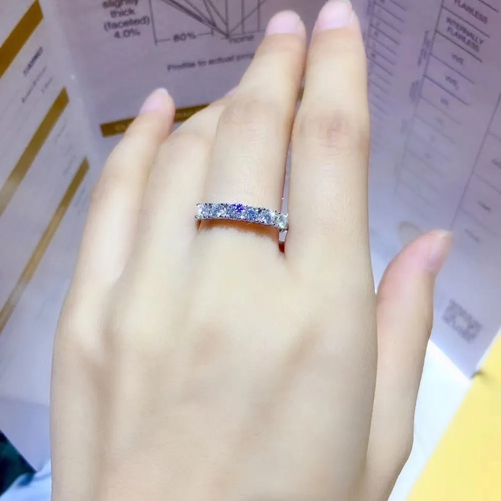 Beautiful Moissanite Diamond Thread Wedding, Engagement Ring