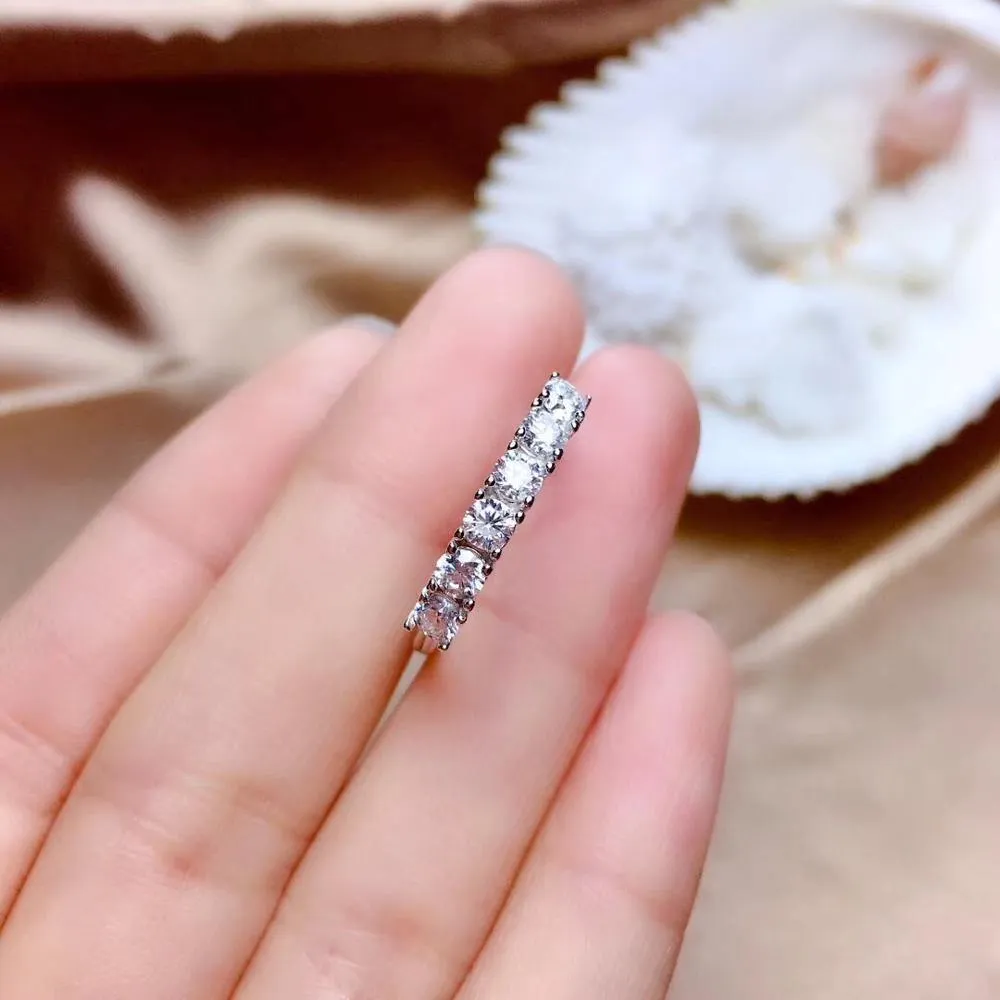 Beautiful Moissanite Diamond Thread Wedding, Engagement Ring