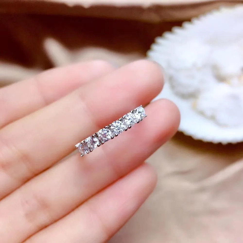 Beautiful Moissanite Diamond Thread Wedding, Engagement Ring
