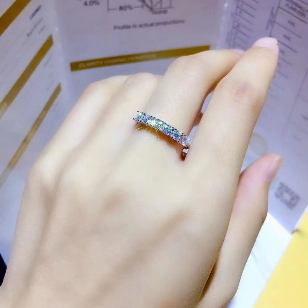 Beautiful Moissanite Diamond Thread Wedding, Engagement Ring