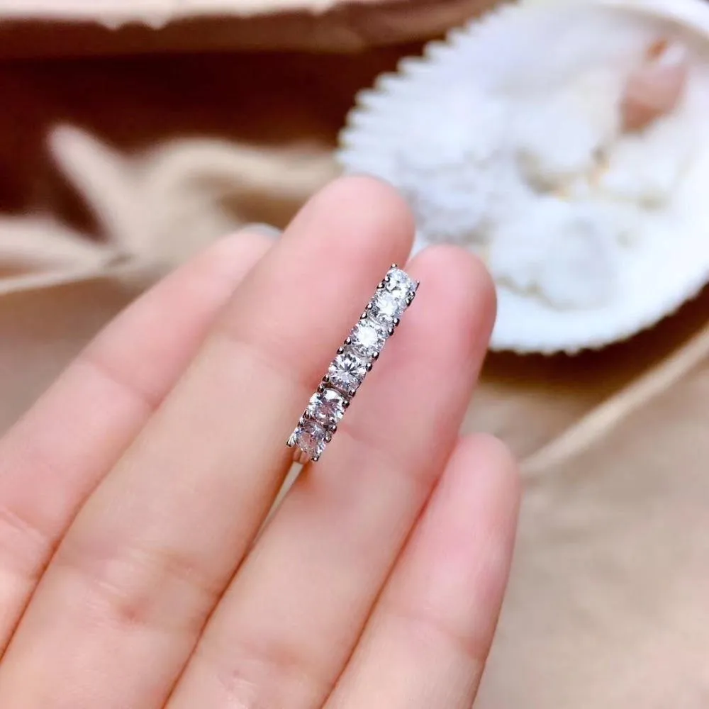 Beautiful Moissanite Diamond Thread Wedding, Engagement Ring