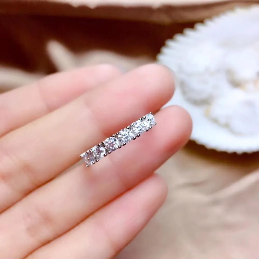 Beautiful Moissanite Diamond Thread Wedding, Engagement Ring